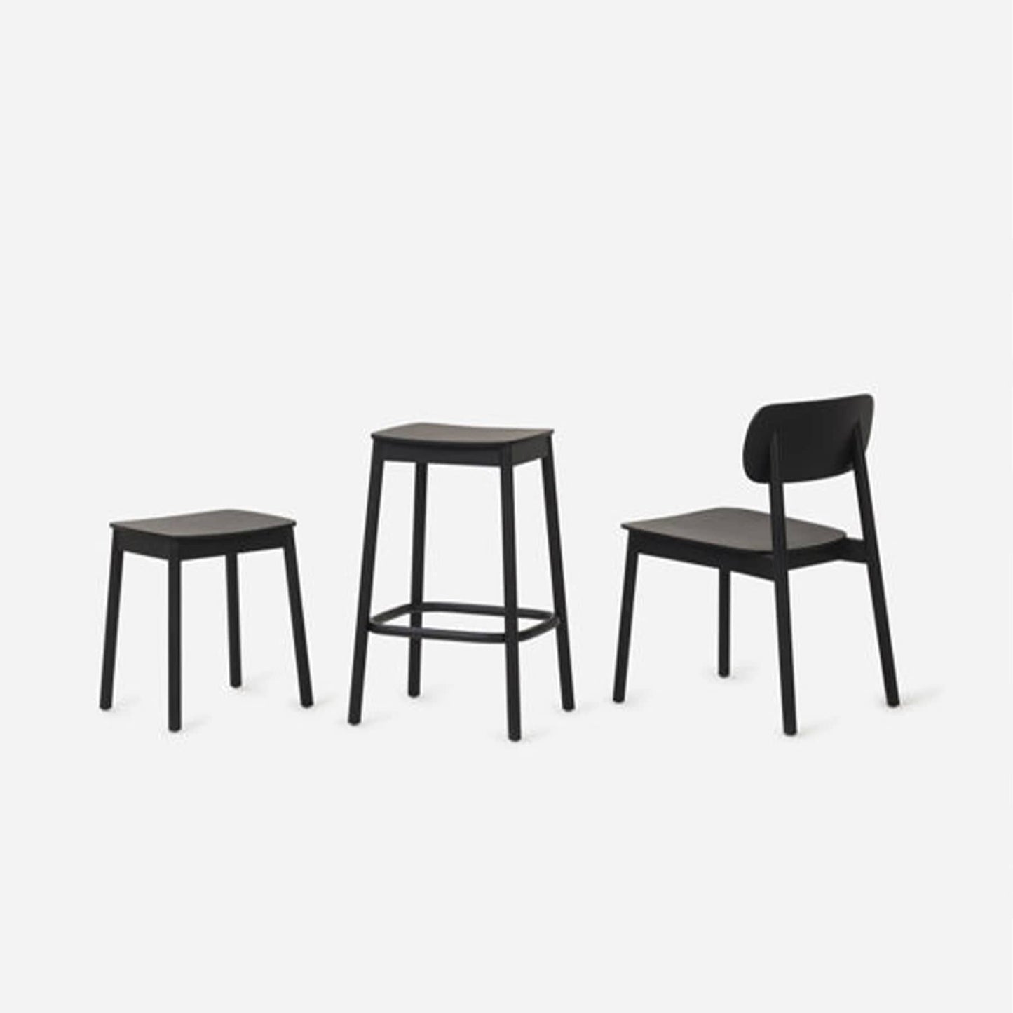 Radial Stool 45cm - Black