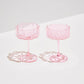 Wave Coupe Glass Set Of 2 - Pink