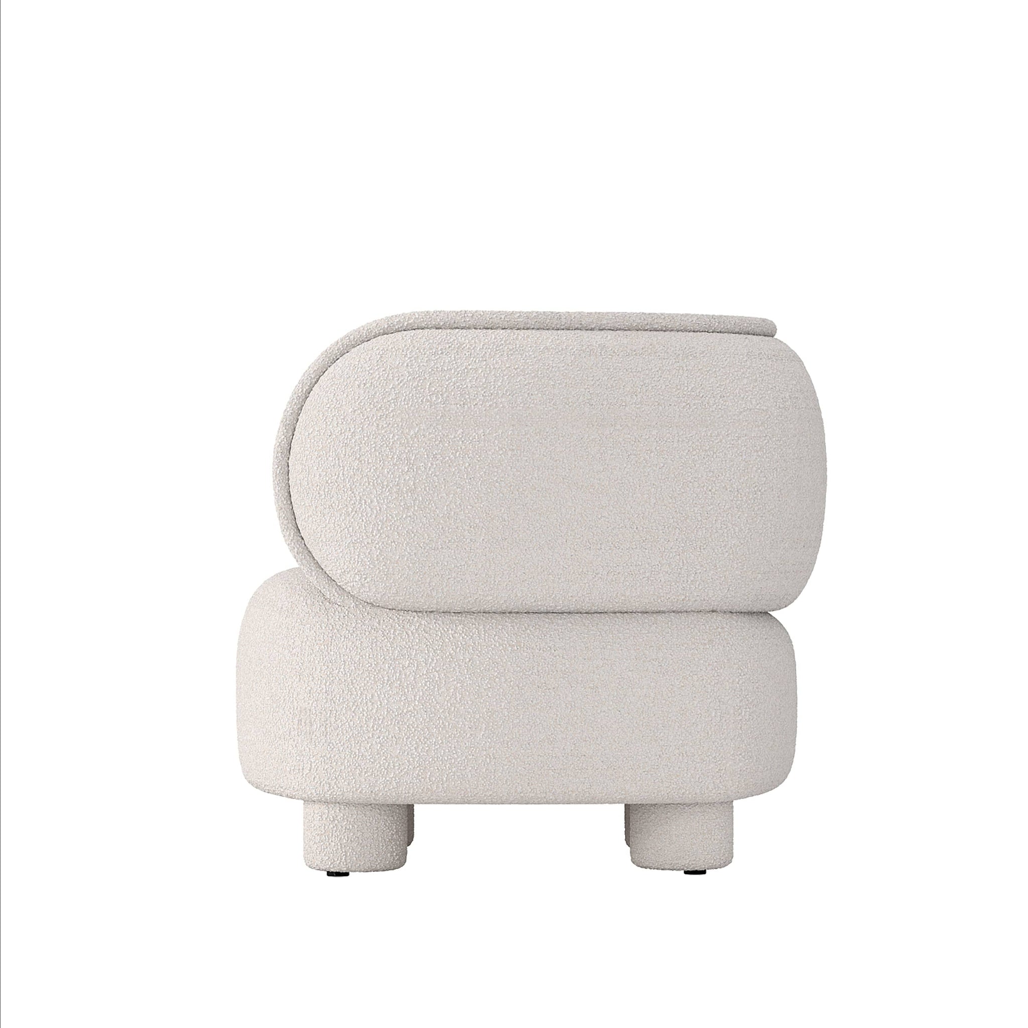 Buy Ding Lounge Chair - Maya Cream Boucle by Grado online - RJ Living