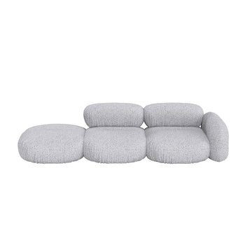 Ondo LHF Open Chaise Sofa - Maya Grey Boucle