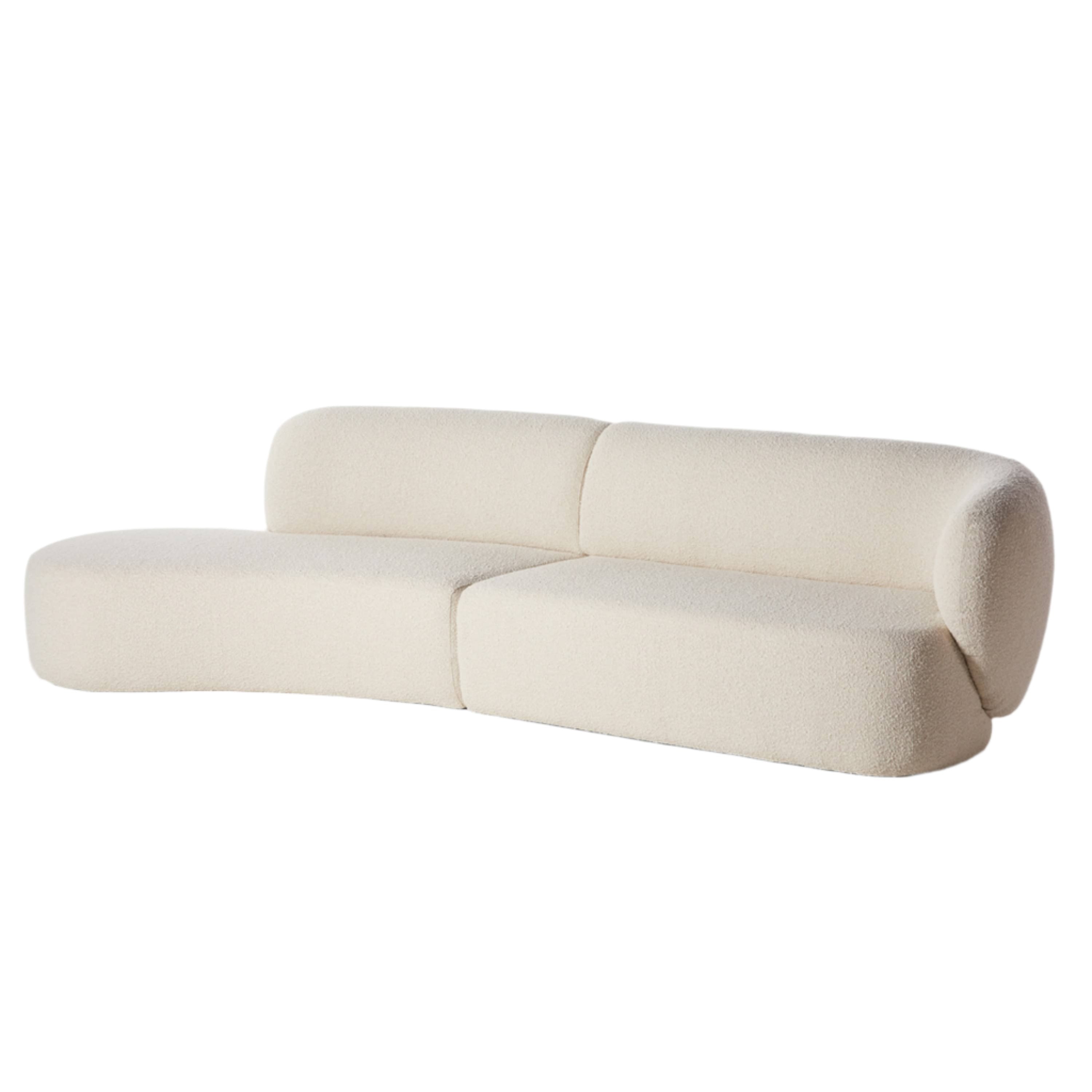 Buy Swell Left Hand Chaise Sofa Maya Cream Boucle by Grado online - RJ ...