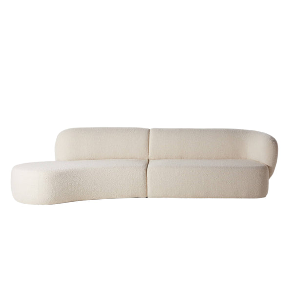 Buy Swell Left Hand Chaise Sofa Maya Cream Boucle by Grado online - RJ ...