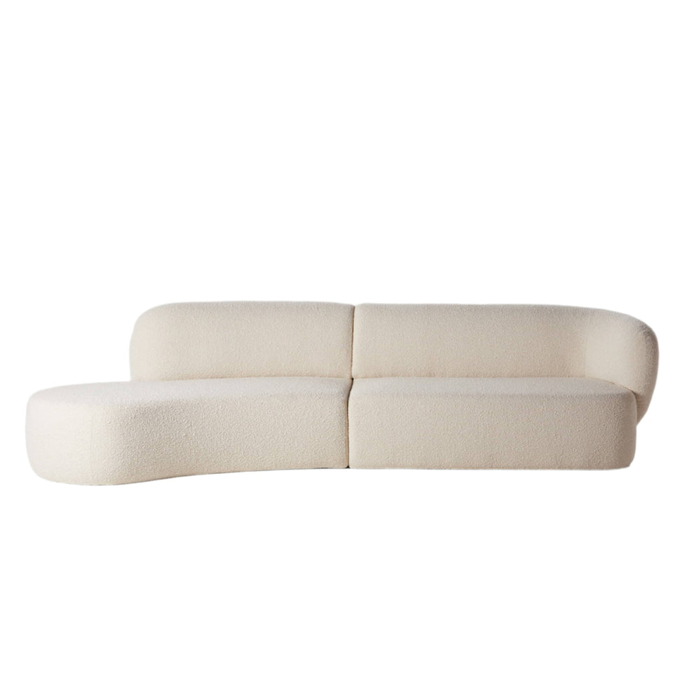 Buy Swell Left Hand Chaise Sofa Maya Cream Boucle by Grado online - RJ ...