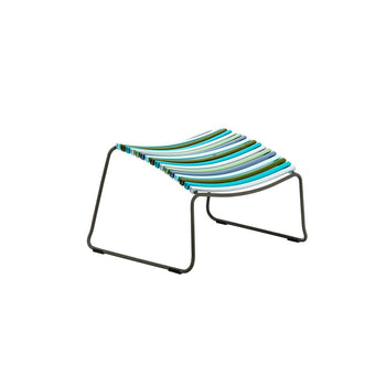 Click Outdoor Footrest - Multi-colour Blue Stripe