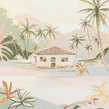 Here, in Paradise Canvas Print 60cm x 72cm White Frame