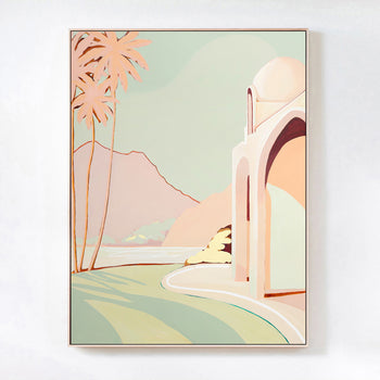 Temple of the Heart Canvas Print 72cm x 96cm White Frame