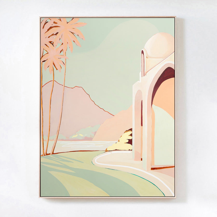 Temple of the Heart Canvas Print 72cm x 96cm White Frame