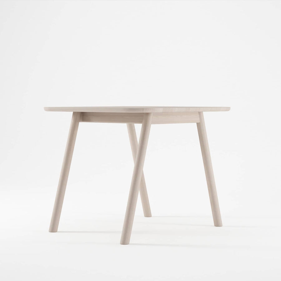 Curbus Square Dining Table - White Ash Dark