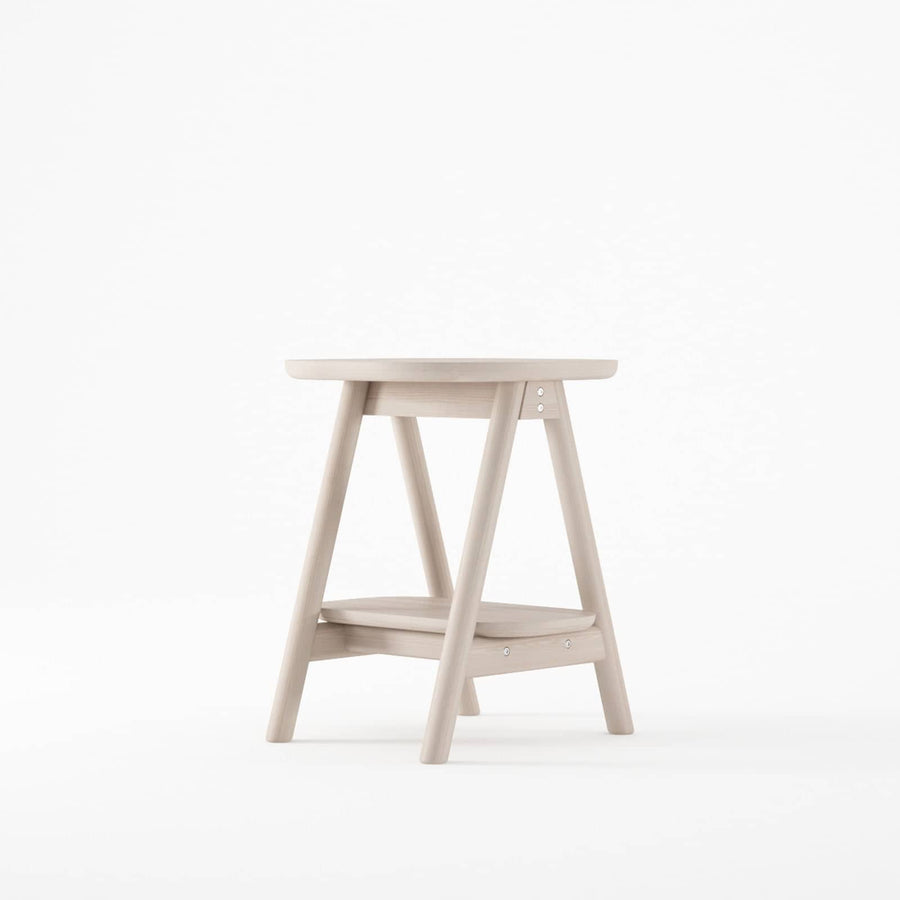 Curbus Rounded Side Table - White Ash