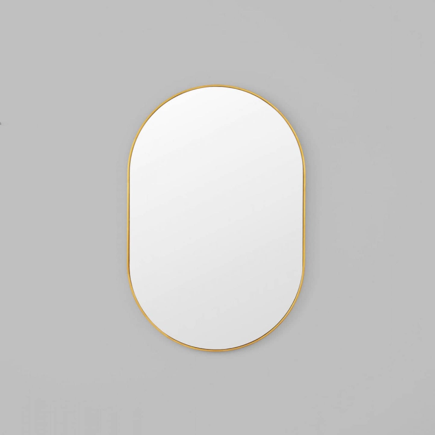 Bjorn Oval Mirror 65Cm X 100Cm - Brass