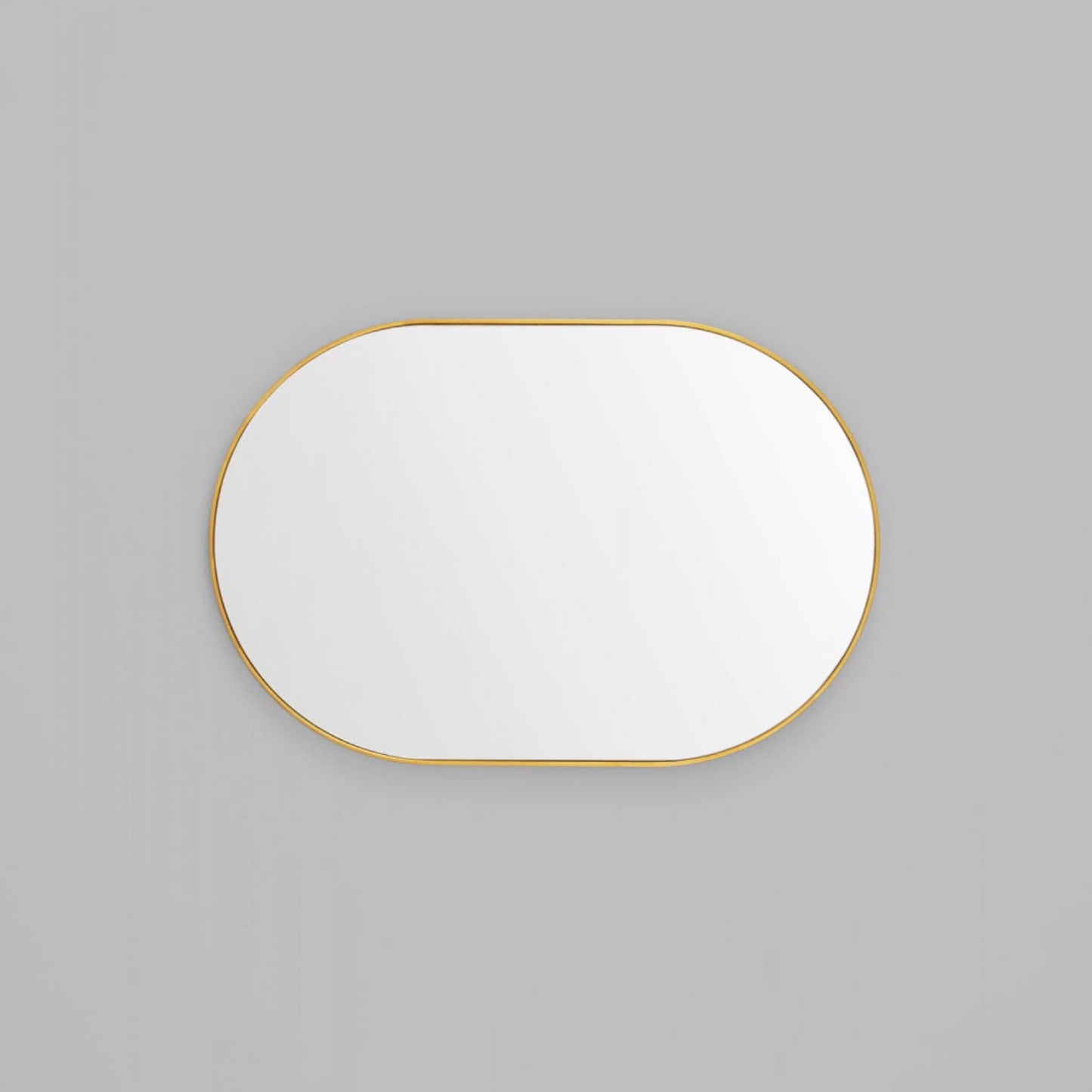 Bjorn Oval Mirror 65Cm X 100Cm - Brass