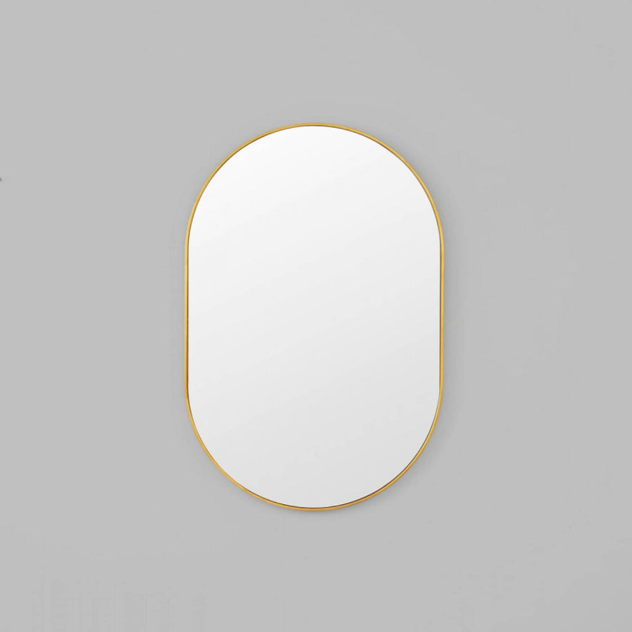 Bjorn Oval Mirror 65Cm X 100Cm - Brass