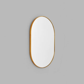 Bjorn Oval Mirror 65Cm X 100Cm - Brass