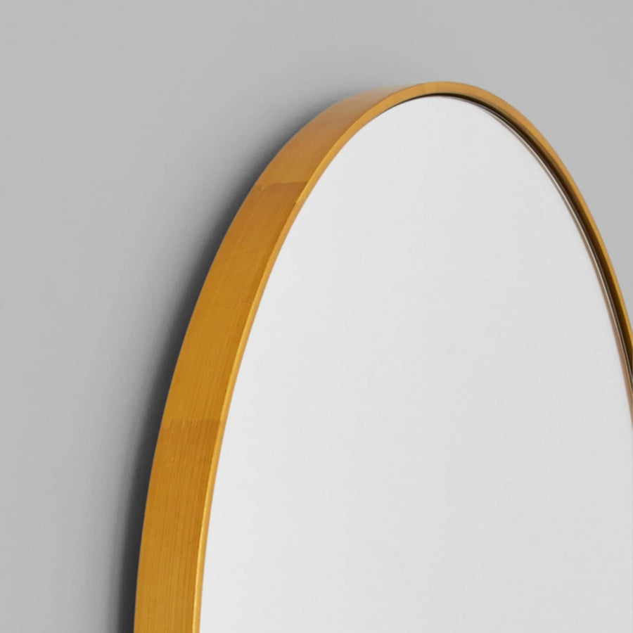 Bjorn Oval Mirror 65Cm X 100Cm - Brass