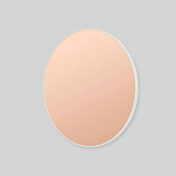 Flynn Round Mirror - Bright White / Dusk 50cm x 50cm