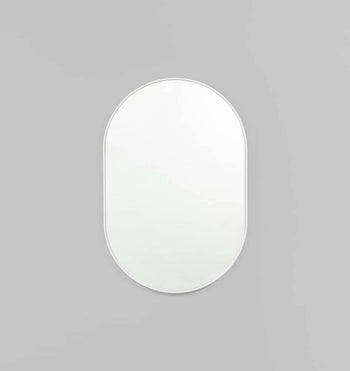 Bjorn Oval Mirror - White 50cm x 75cm