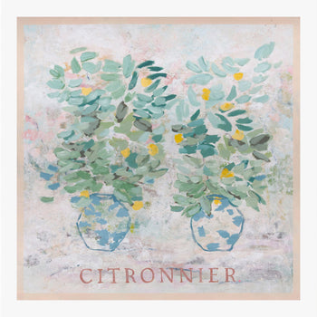 Citronnier Canvas Print 80Cm x 80Cm Oak Frame