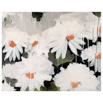 Daisy Dew Canvas Print 64Cm X 80Cm White Frame