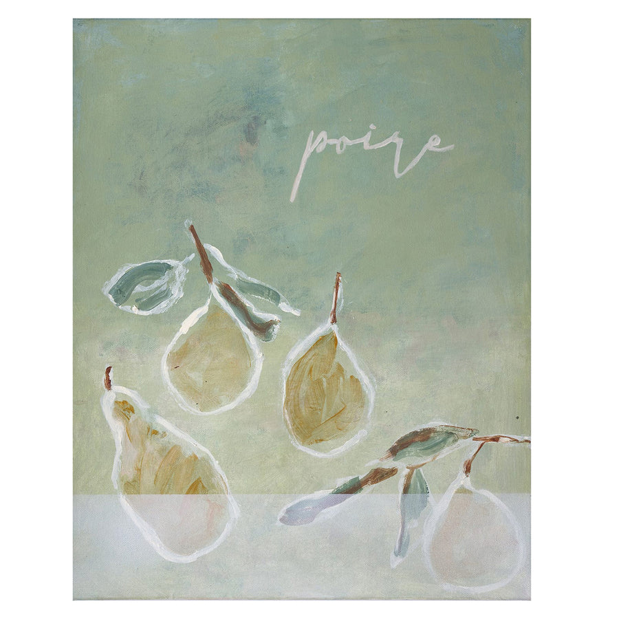 Poire Canvas Print 86.5Cm x 110Cm Oak Frame