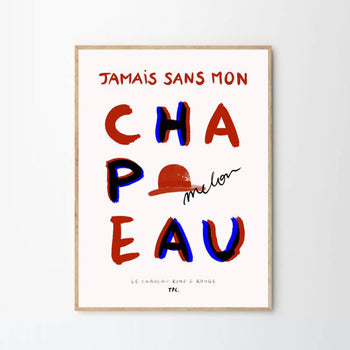 Le Chapeau Rond et Rouge Print 30Cm X 40Cm