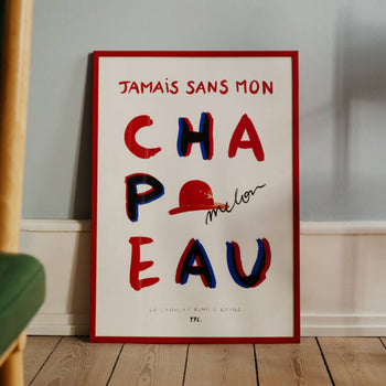 Le Chapeau Rond et Rouge Print 70Cm x 100Cm