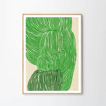 Green Ocean Print 70Cm x 100Cm