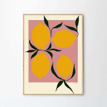 Pink Lemon Print 30Cm x 40Cm