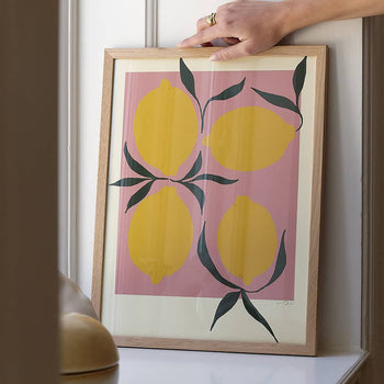 Pink Lemon Print 30Cm x 40Cm