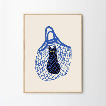 The Cat'S In The Bag Print 50Cm X 70Cm