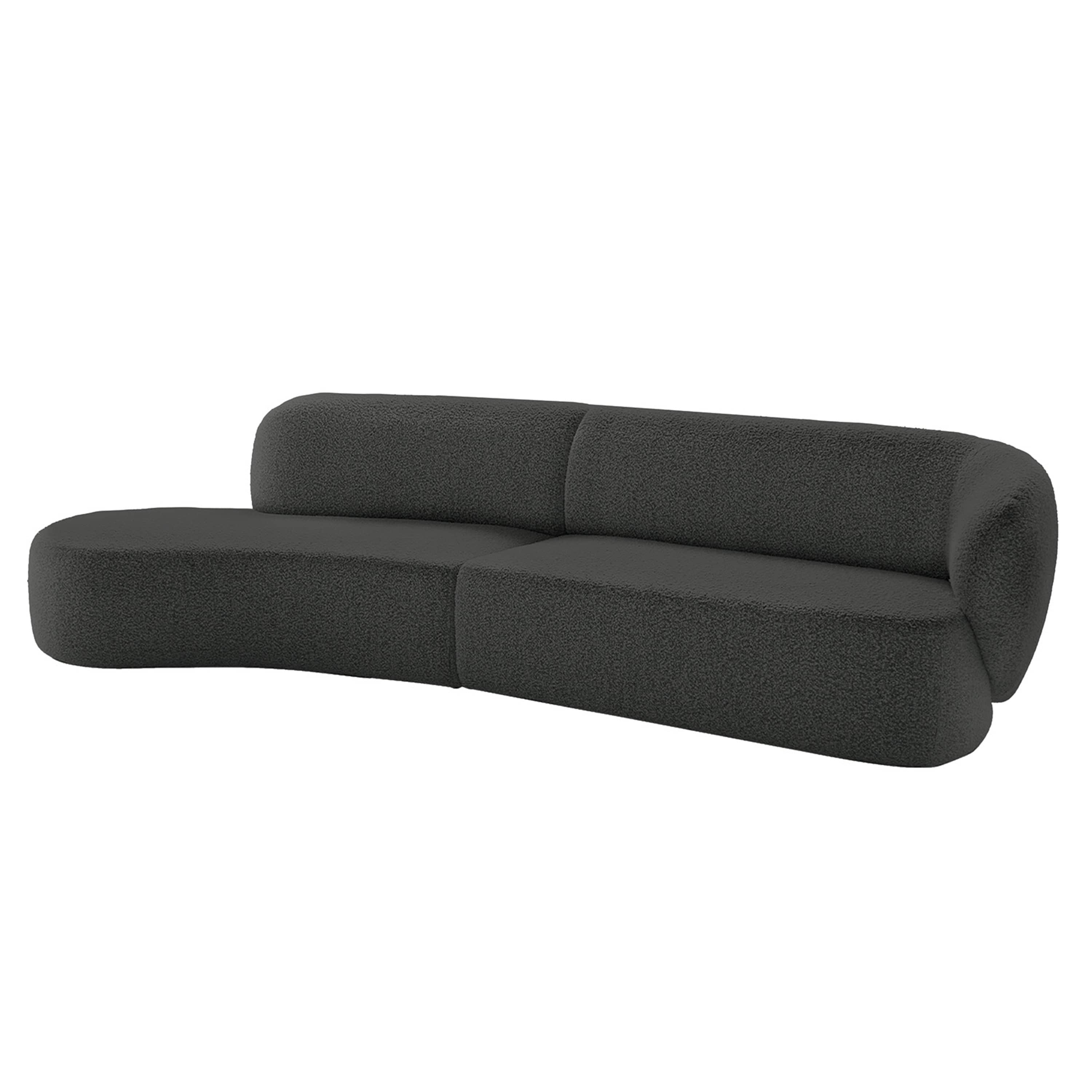 Buy Swell Left Hand Chaise Sofa - Maya Charcoal Boucle by Grado online ...