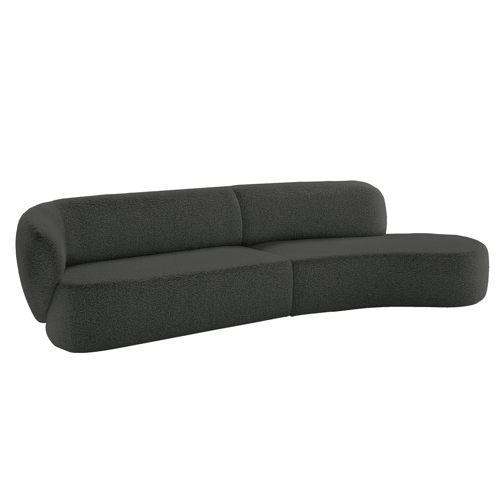 Buy Swell Right Hand Chaise Sofa - Maya Charcoal Boucle by Grado online ...